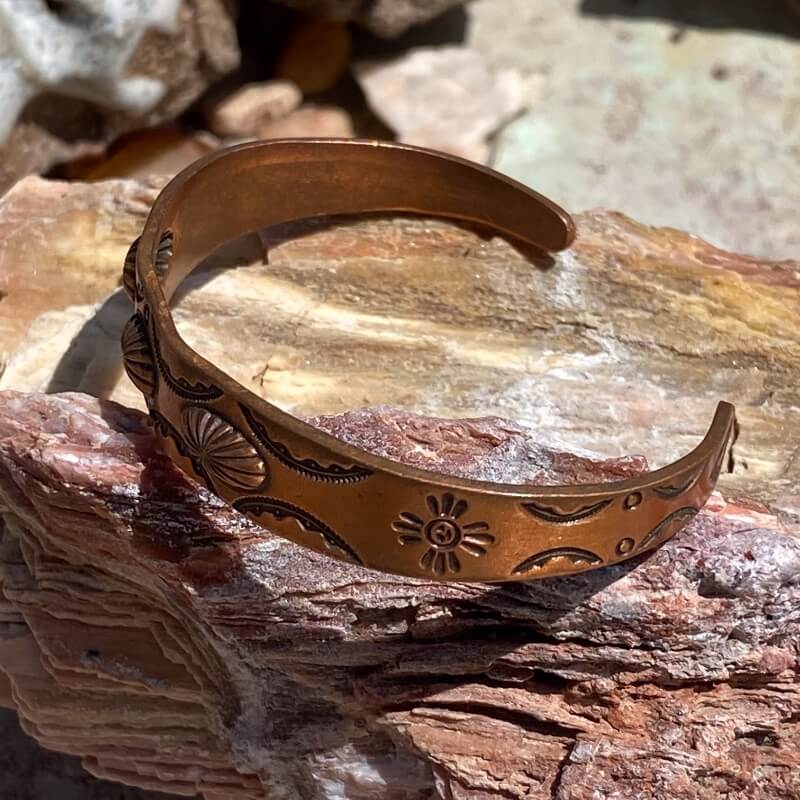 Vintage Solid Copper Cuff Indian Bracelet