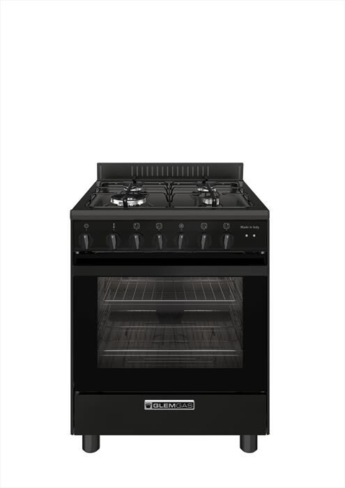 GLEM GAS - Cucina SA66TMBK Classe A-Nero Carbone