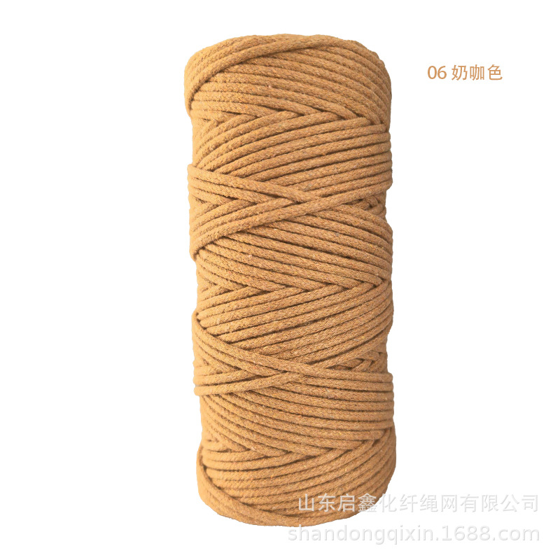 Braided rope drawstring decorative tapestry rope tag rope colored cotton rope
