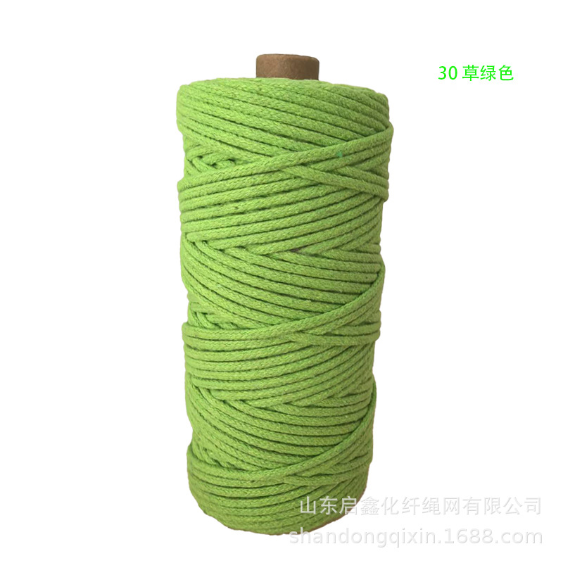 Braided rope drawstring decorative tapestry rope tag rope colored cotton rope