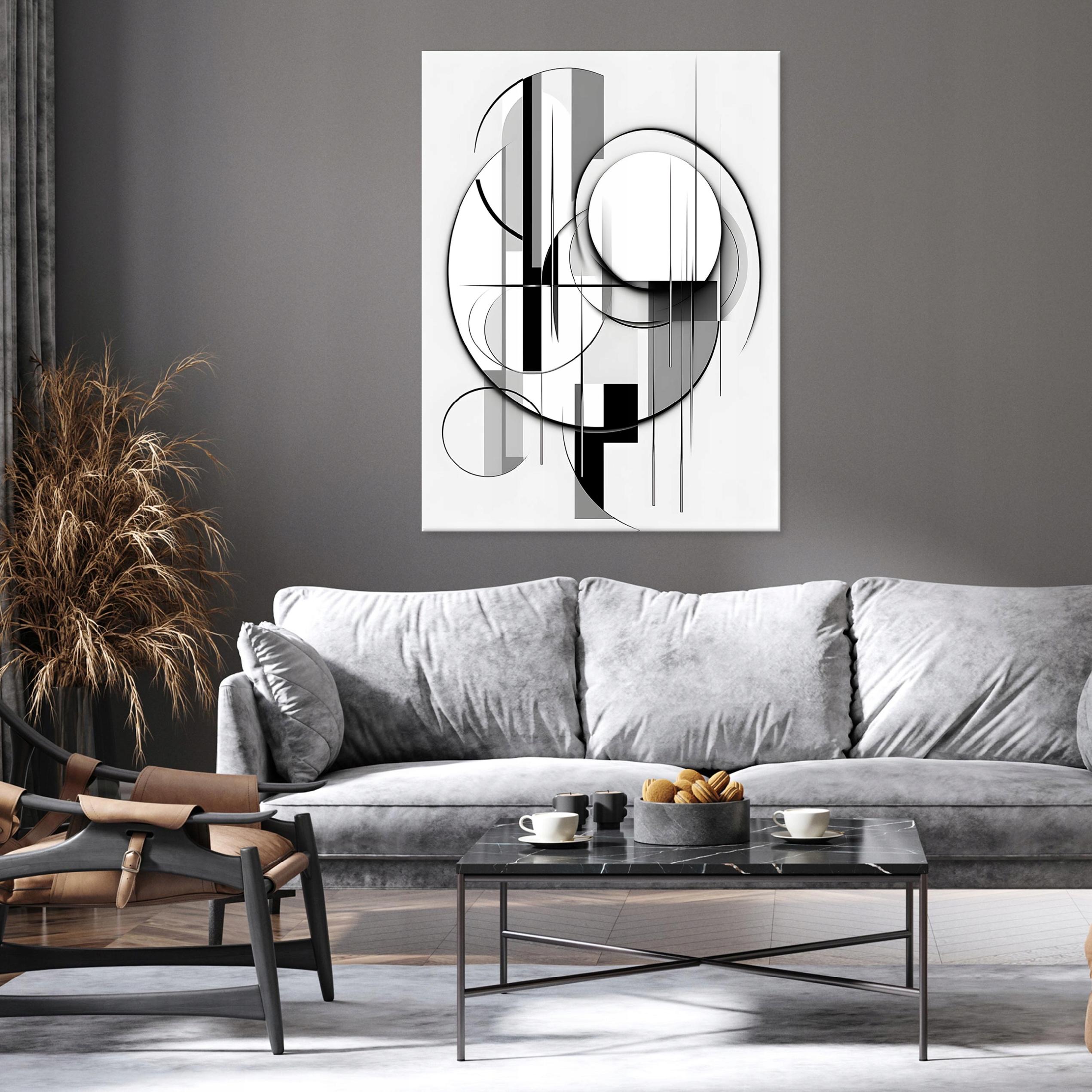 Abstract modern figures painting on canvas for bedroom or living room, 40x30