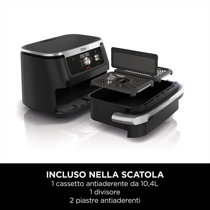 NINJA - Friggitrice ad aria FLEXDRAWER DA 10,4L-nero