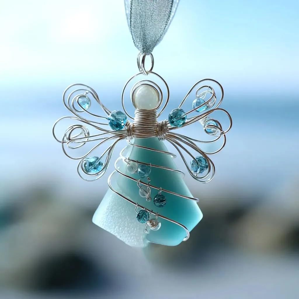 Glass angel pendant