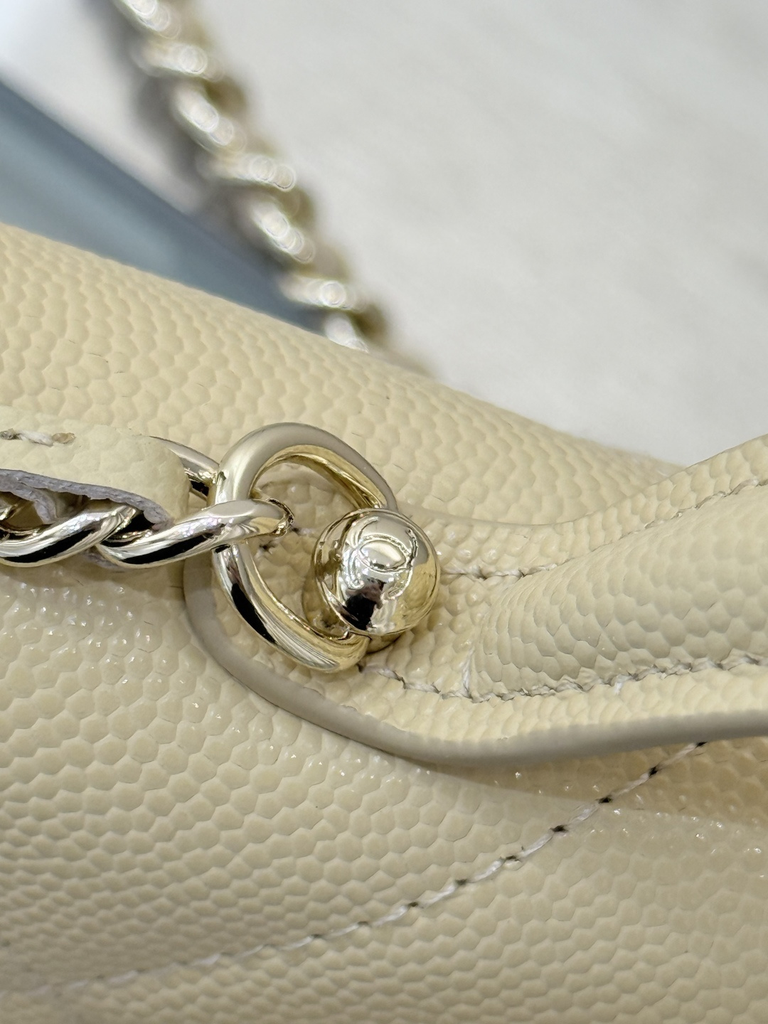 Classic Wallet On Chain with Top Handle（Light Khaki） - Mocuir