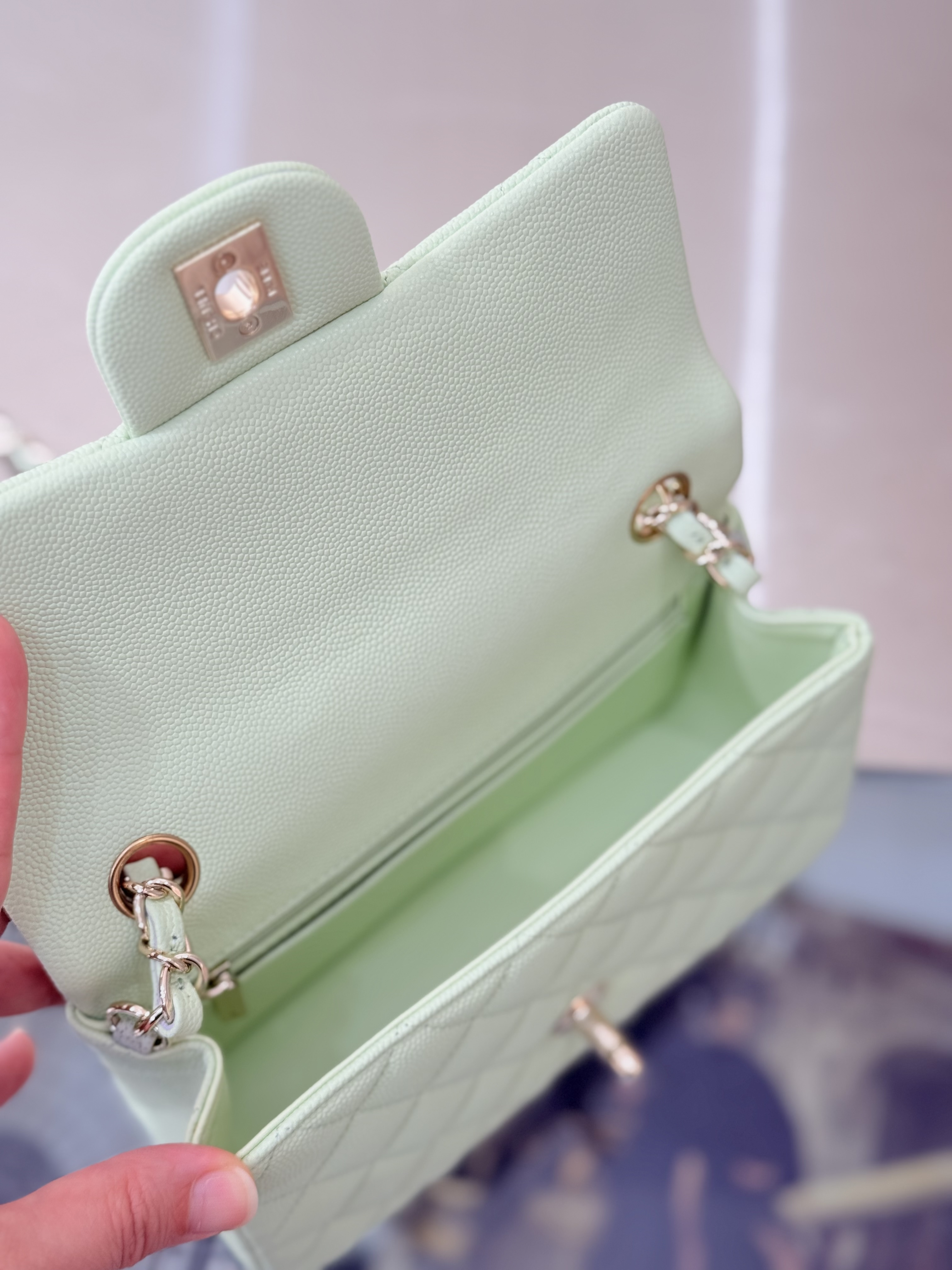 Mini Classic Flap Handbag（Mint Green） - Mocuir