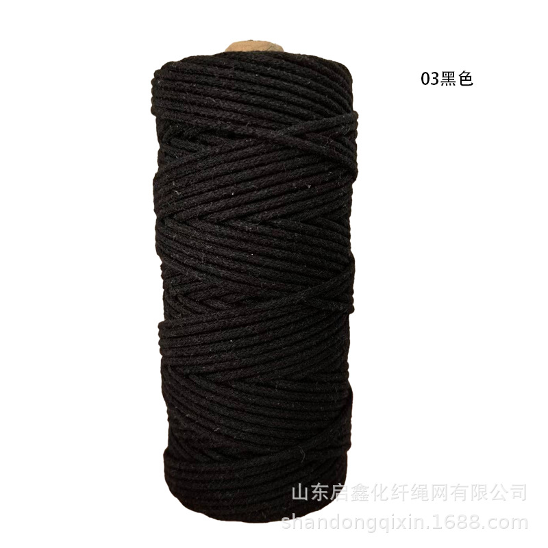 Braided rope drawstring decorative tapestry rope tag rope colored cotton rope