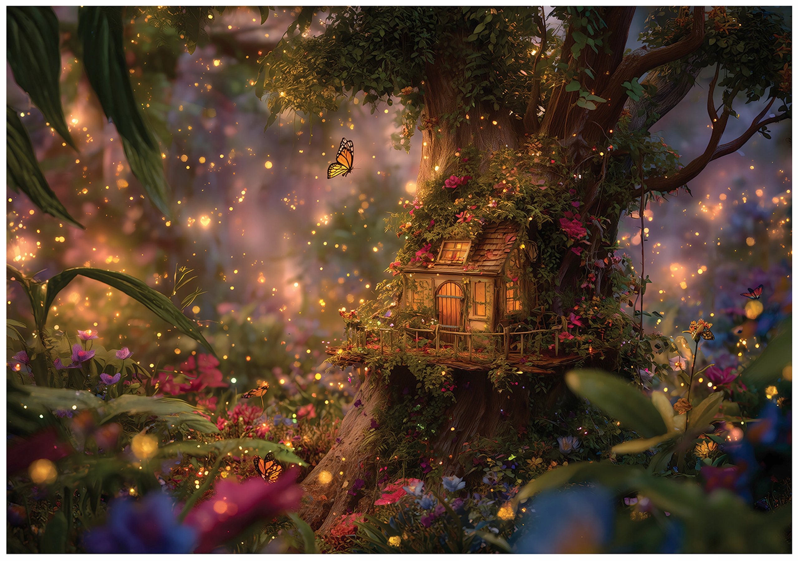 Wall mural for girls: Magical Forest children's wallpaper, 150x105 cm