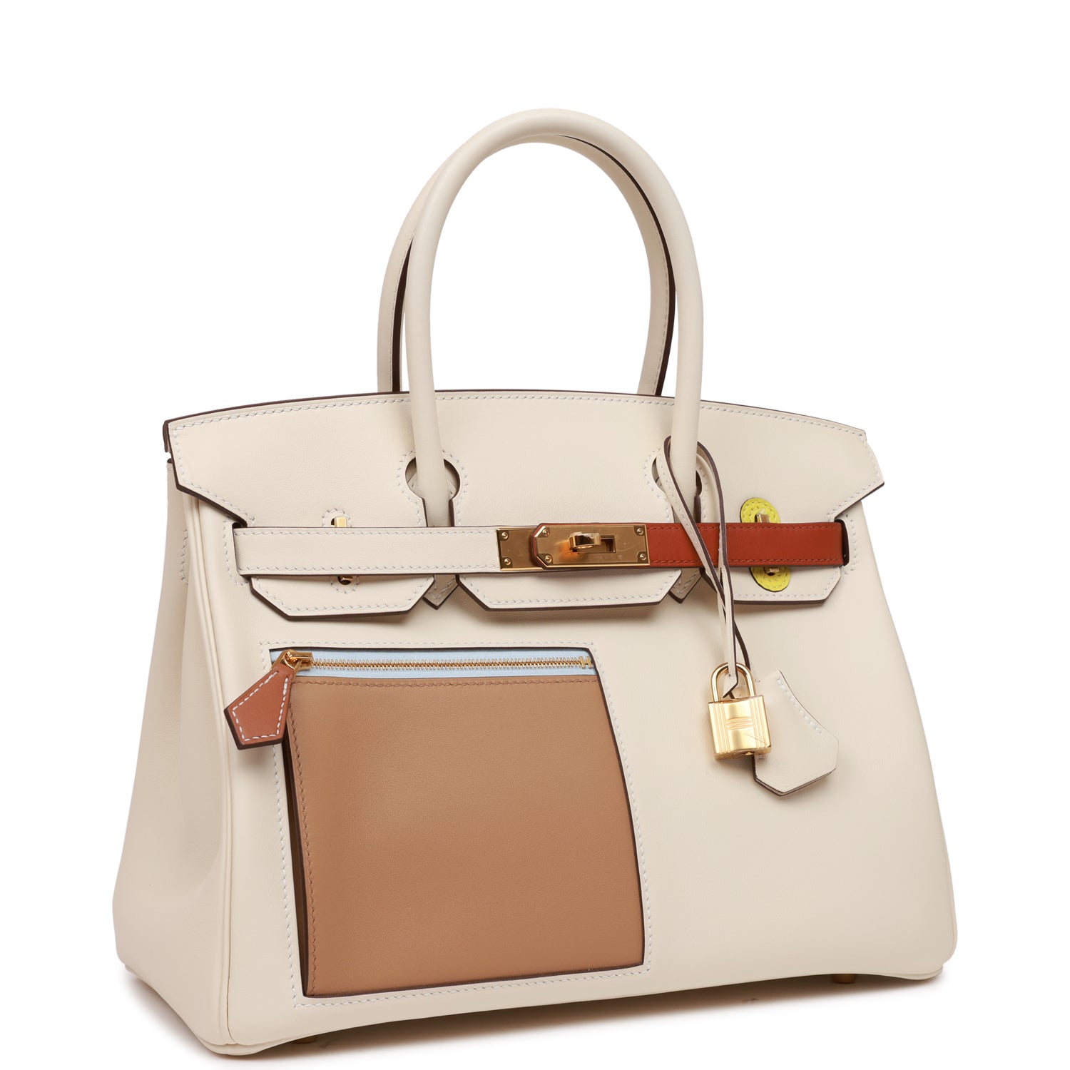 Colormatic Birkin 30 Nata, Chai and Cuivre Swift Gold Hardware