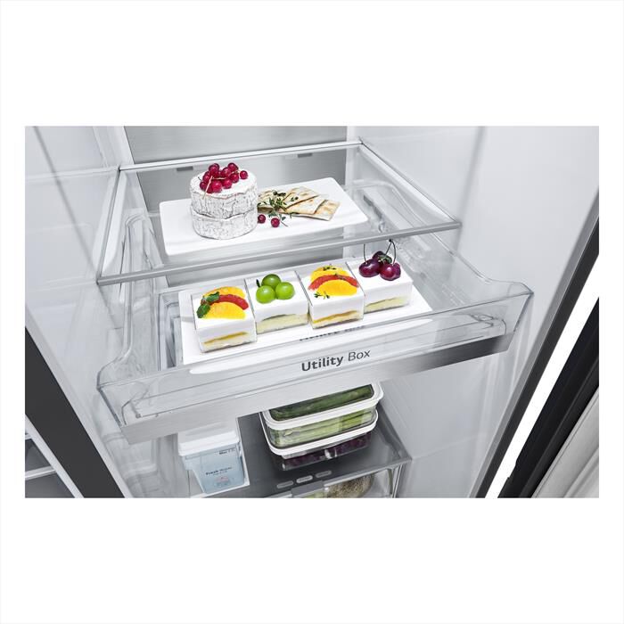 LG - Frigorifero side by side GSXE91EVAD Classe D 628L-Black