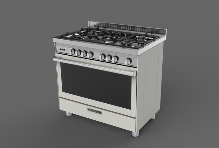 GLEM GAS - Cucina elettrica ST965MWH Classe A+-Bianco Farina