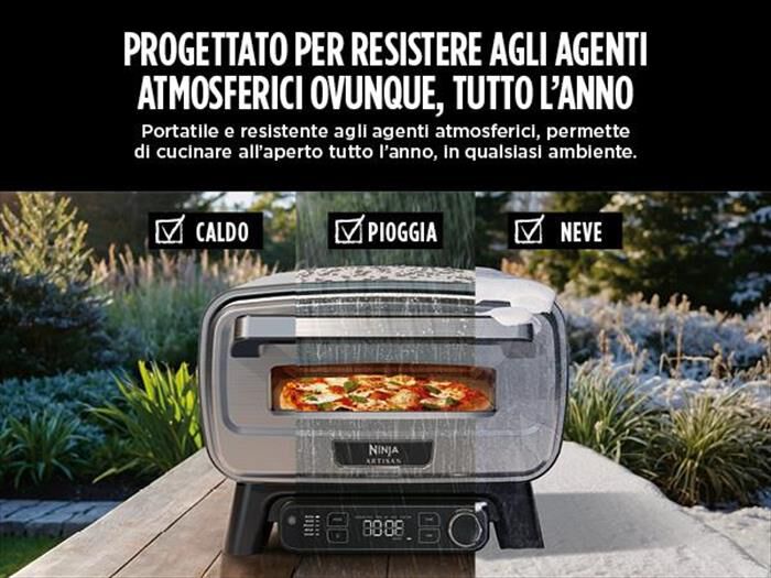 NINJA - FORNO ELETTRICO DA ESTERNO ARTISAN-Mattone / Alluminio