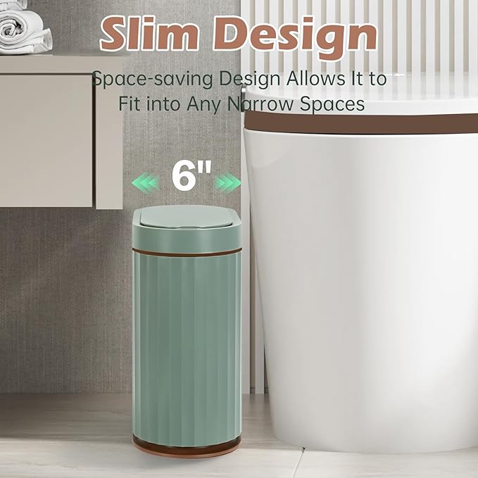 SMARTTOSS Bathroom Trash Can with Automatic