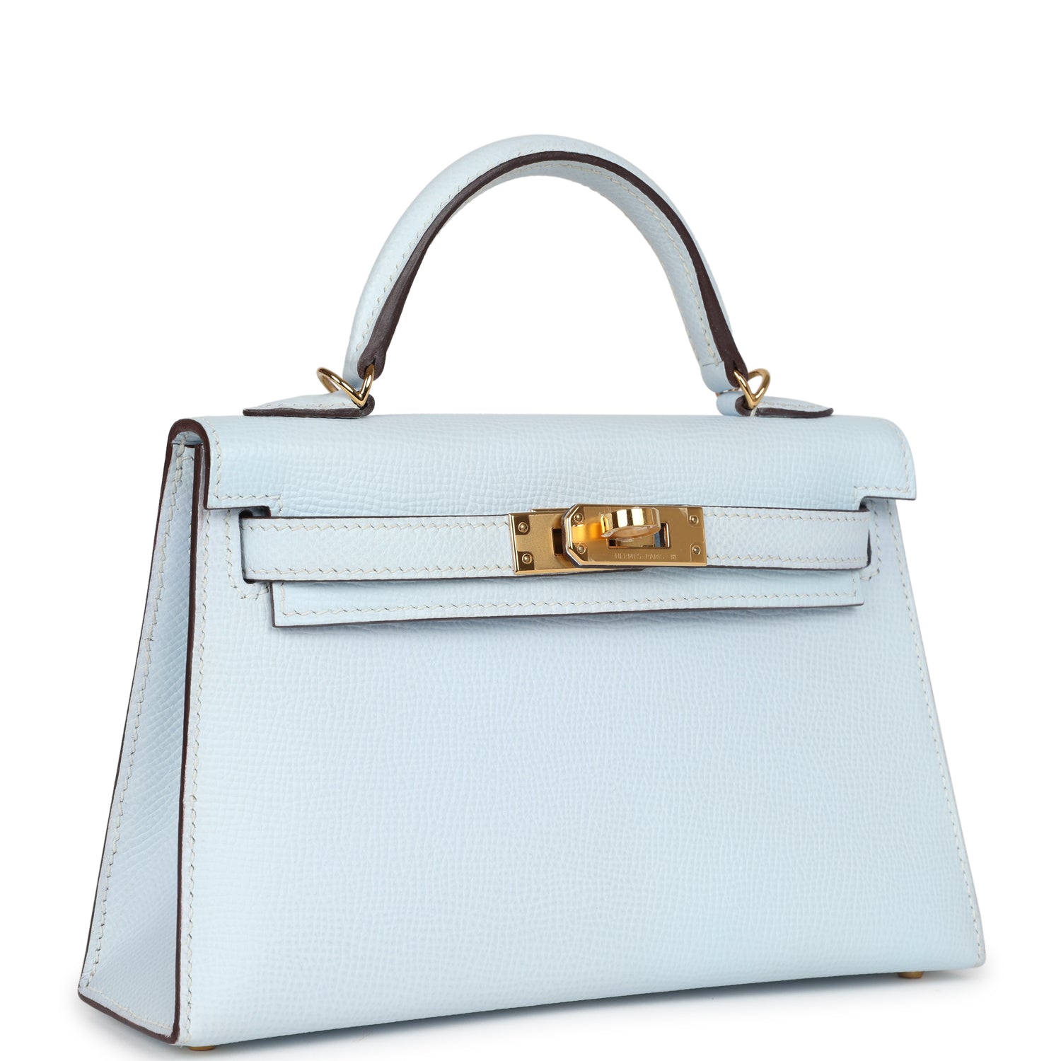 Kelly Sellier 20 Bleu Brume Epsom Gold Hardware