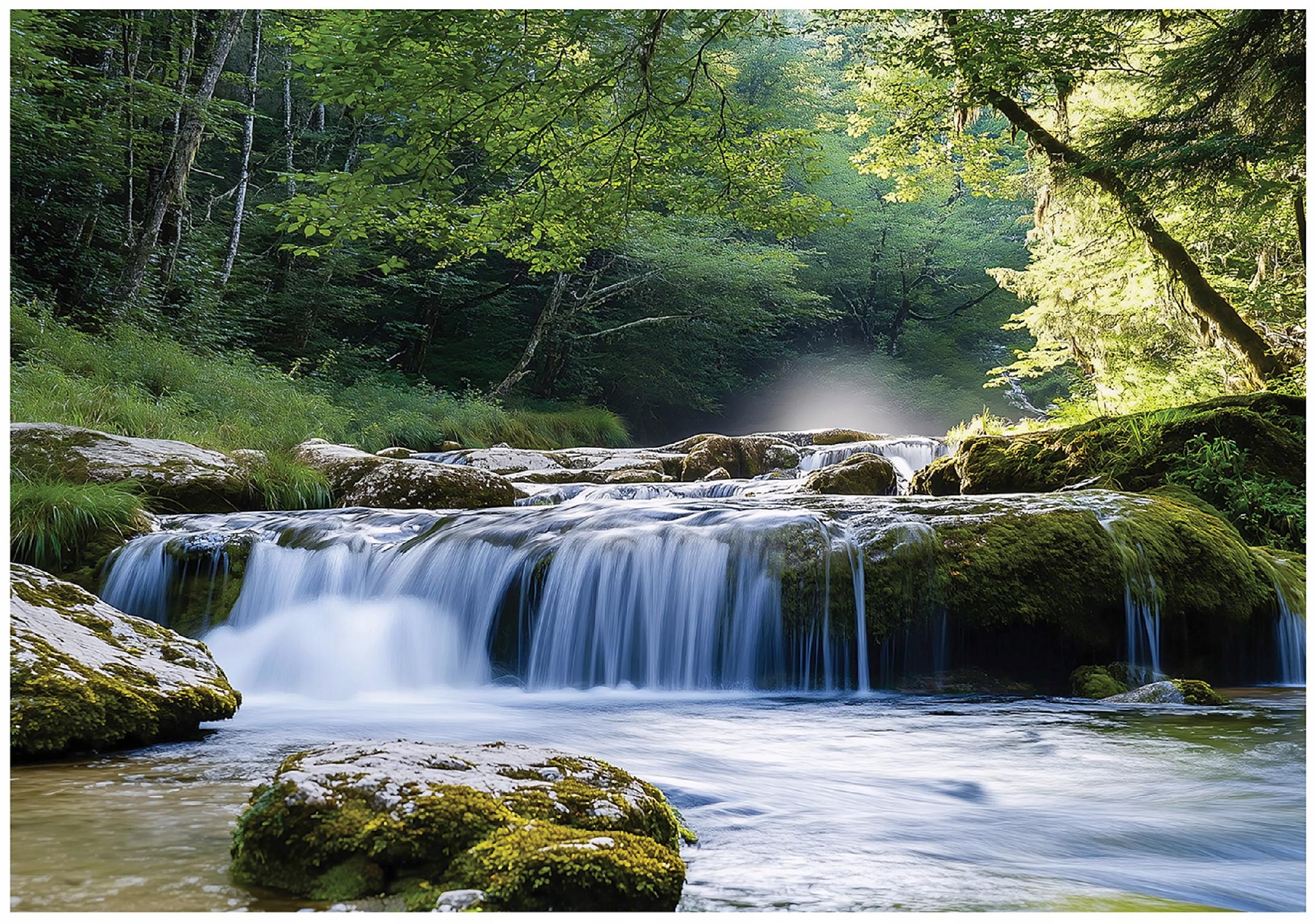 3D wall mural waterfall forest landscape bedroom living room wallpaper non-woven