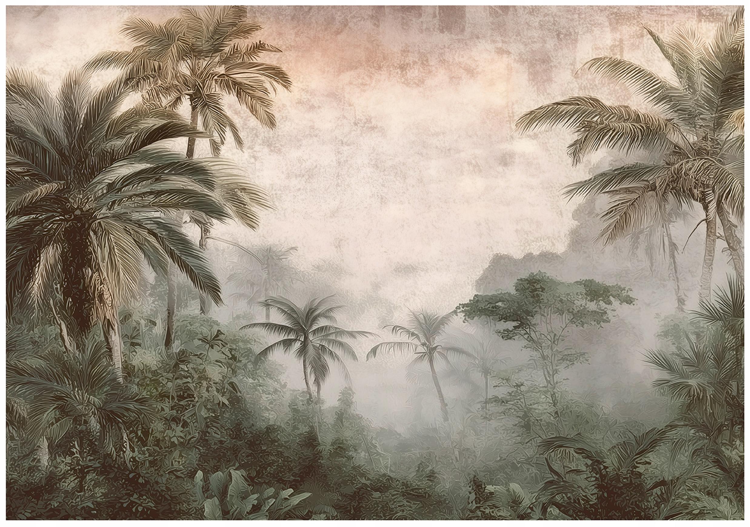 Vintage Retro Jungle Wall Mural for Bedroom or Living Room (Non-Woven, 150x105)
