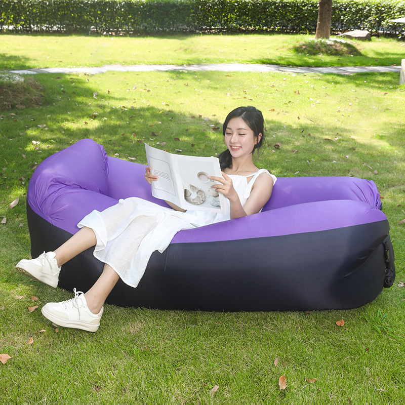 Outdoor Lazy Inflatable Sofa Air Mattress Nap Internet Popular Air Cushion Bed Folding Single Person Portable Camping Chair