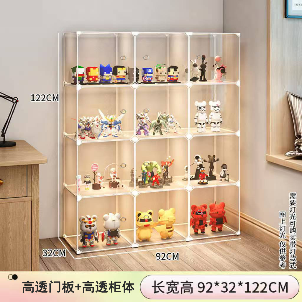 Customized Hand-Made Display Cabinet Building Block Storage Box Household Transparent Children's Toys Dust-Proof Model Display Shelf