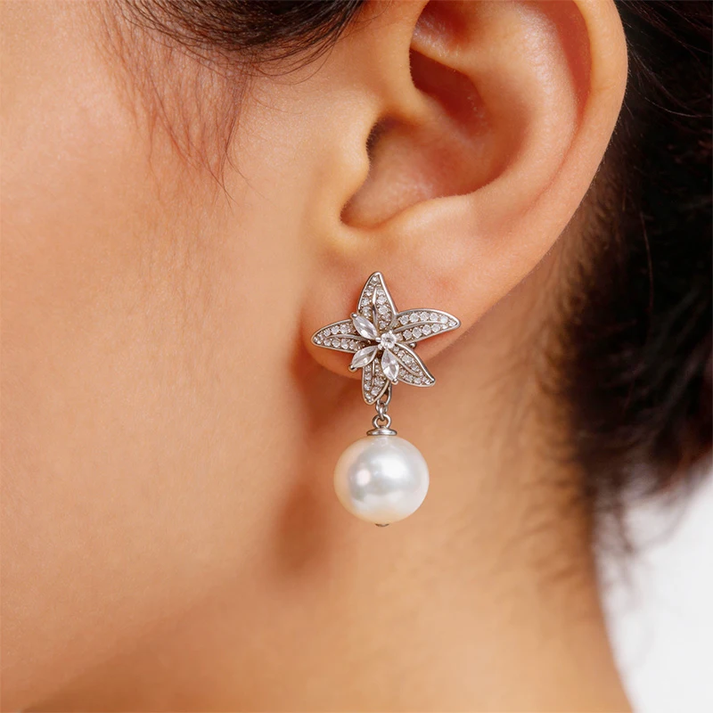 S925 Sterling Silver Freshwater Pearl Earrings
