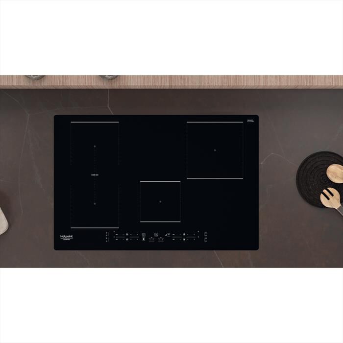 HOTPOINT ARISTON - Piano cottura induzione HB 0577B NE 77 cm-Nero