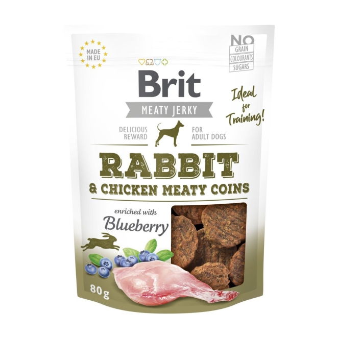 Brit Care Meaty Jerky Coins Rabbit 80 g