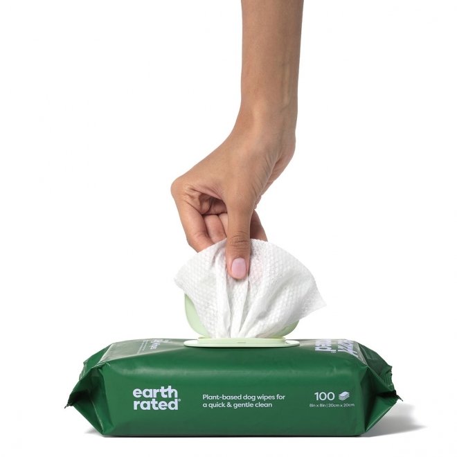 Earth Rated Komposterbare Våtservietter Lavendel, 100-pakning