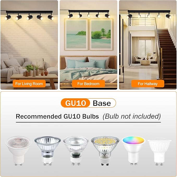 SPOTLUMINARA 5 Light Track Lighting Kit