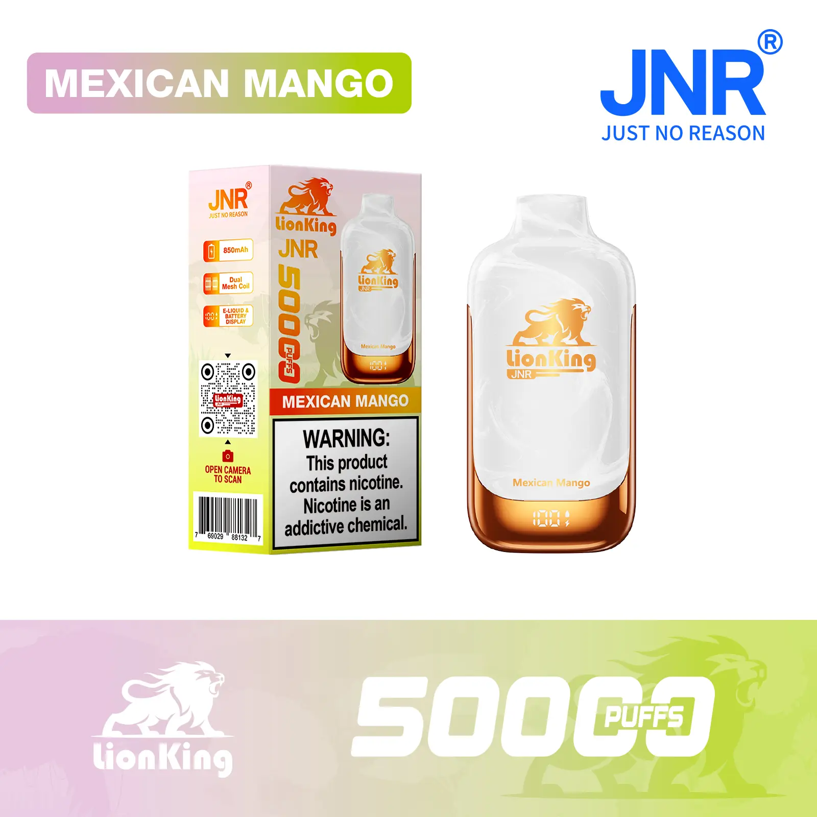 Mexican Mango - JNR Lion King 50000 Puff Disposable Vape - Geek Max Vape