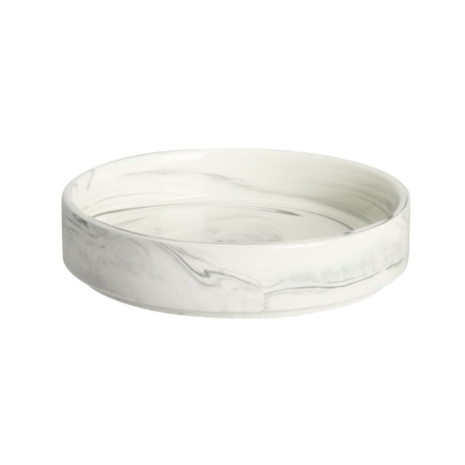 Basic Marble Katteskål Keramikk Grå
