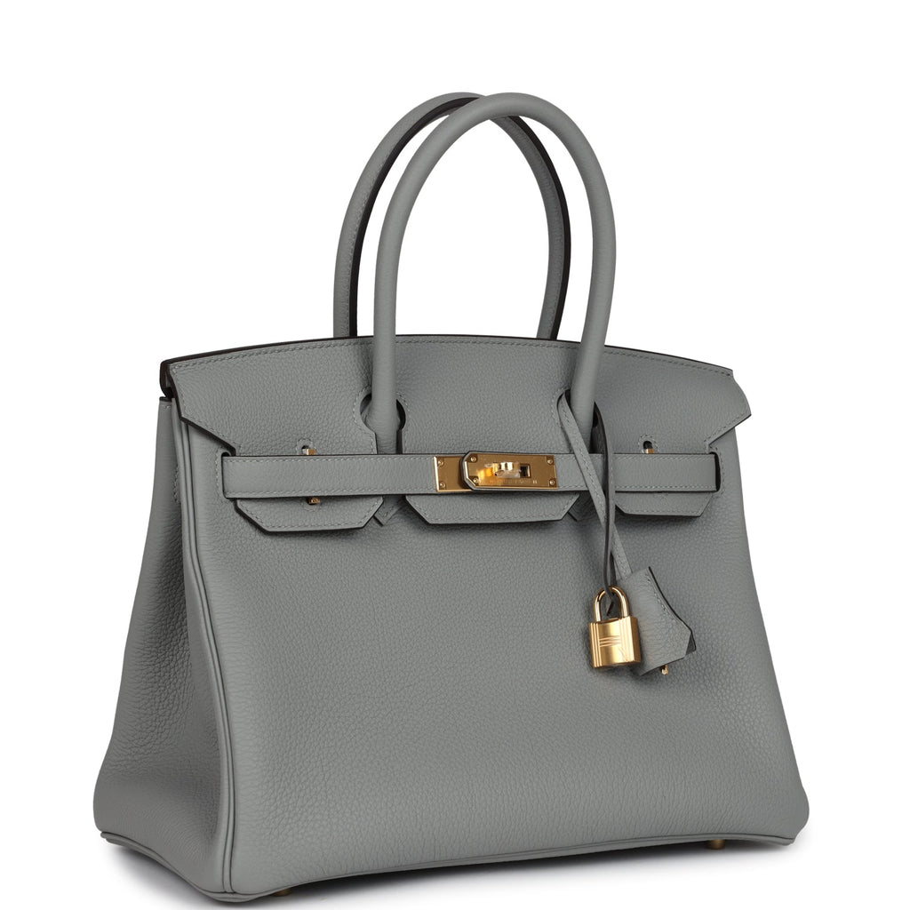Birkin 30 Gris Mouette Togo Gold Hardware