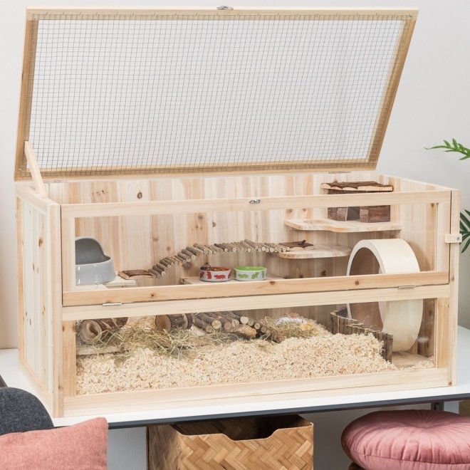 Trixie trebur med plexiglass til hamster, mus eller ørkenrotte