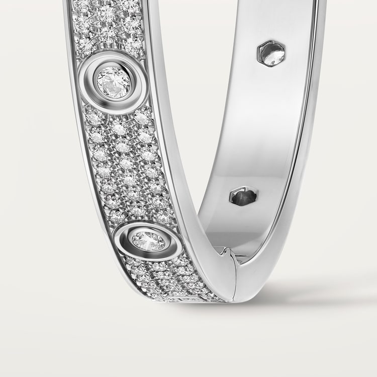 LOVE bracelet, classic model, paved, 12 diamonds