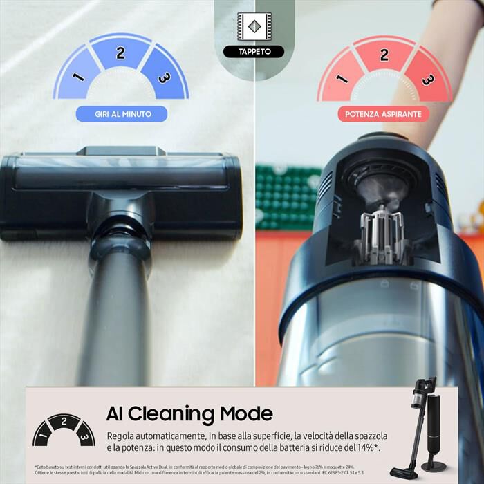 SAMSUNG - Scopa elettrica VS90F40DEK/WA-Satin black