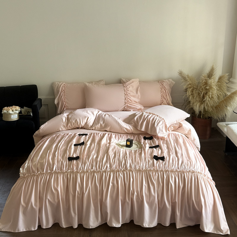 Skin-friendly cotton princess wind four-piece suit