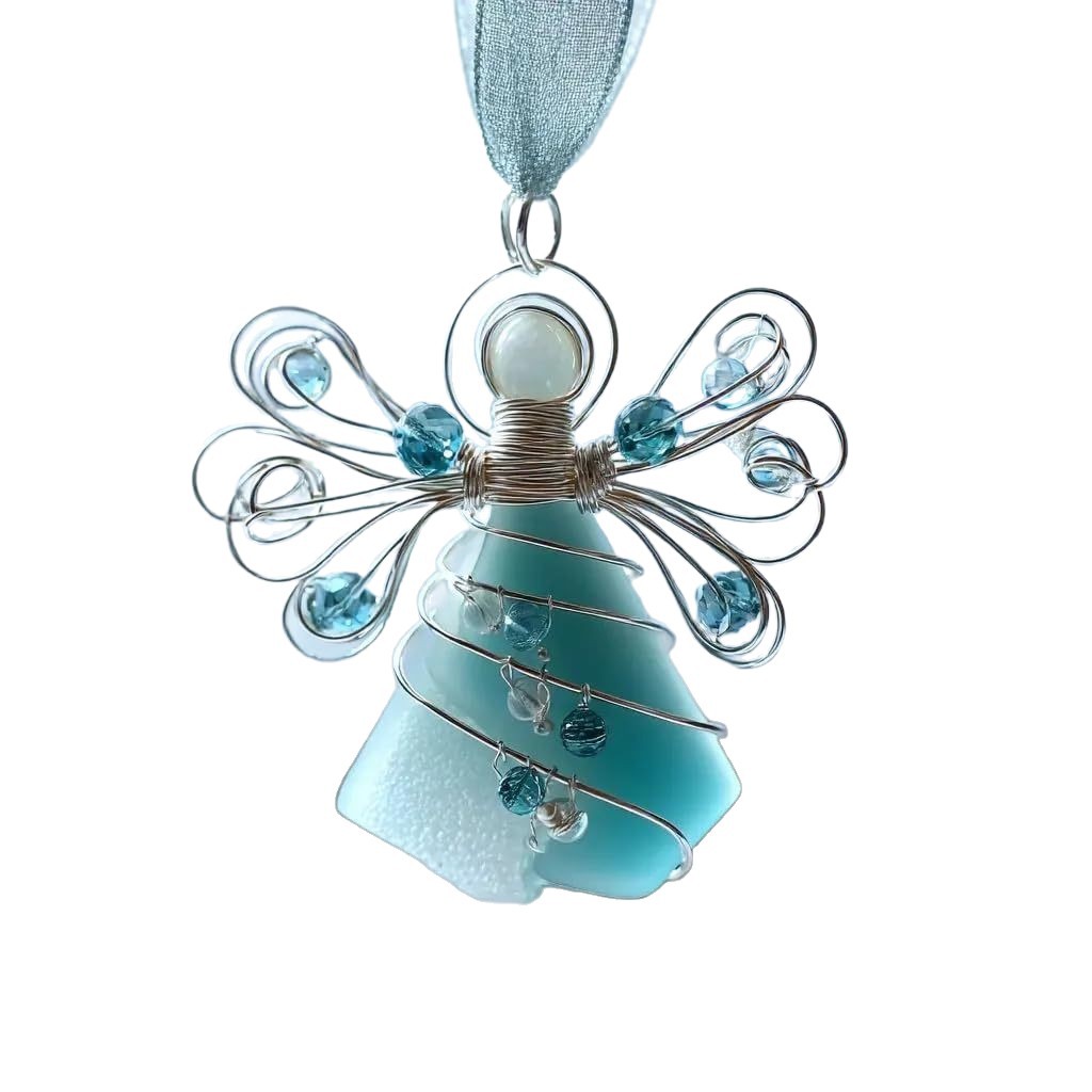 Glass angel pendant