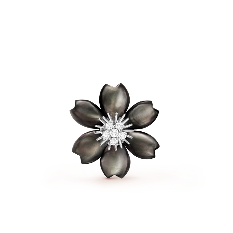 Rose de No?l clip pendant, small model