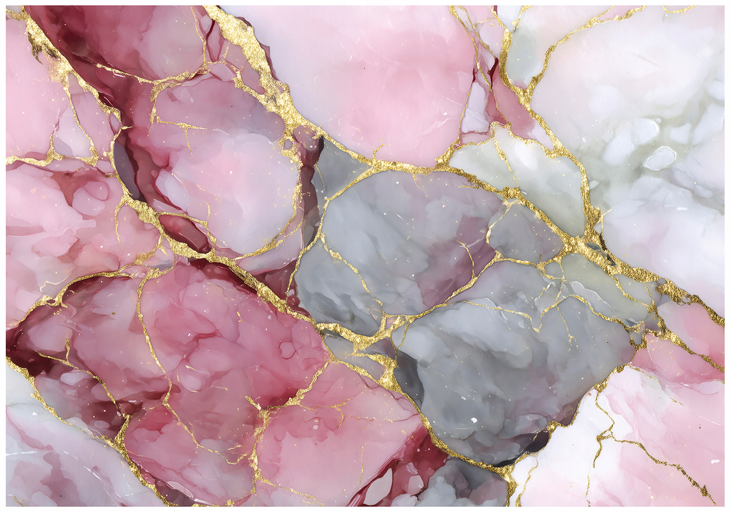 Abstract marble wall mural, roses, bedroom, living room, non-woven wallpaper,