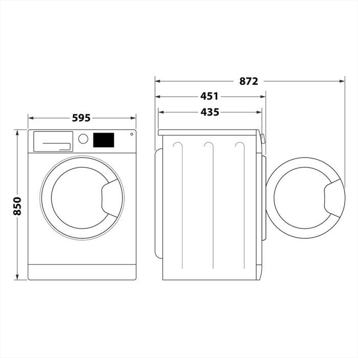 WHIRLPOOL - Lavatrice WSB 725 D IT 7 Kg Classe B-White