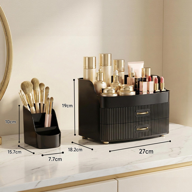 New cosmetic storage box advanced desktop skin care lipstick brush frame finishing box dresser shelf