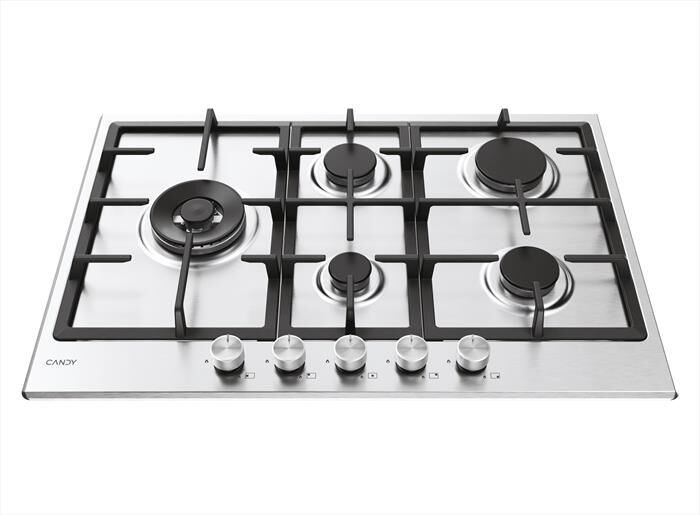 CANDY - Piano cottura gas CHG7WL4WTX 74,5 cm-Acciaio inox