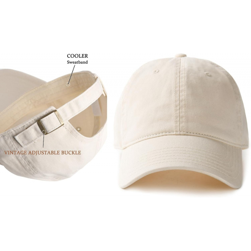 Unisex Vintage Washed Unstructured Baseball Cap