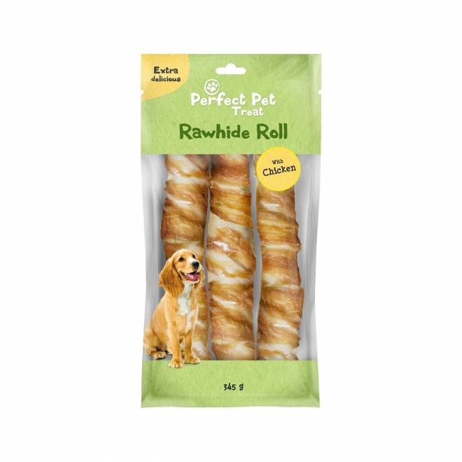 Perfect Pet Tyggrulle med kylling 26 cm 3-pk