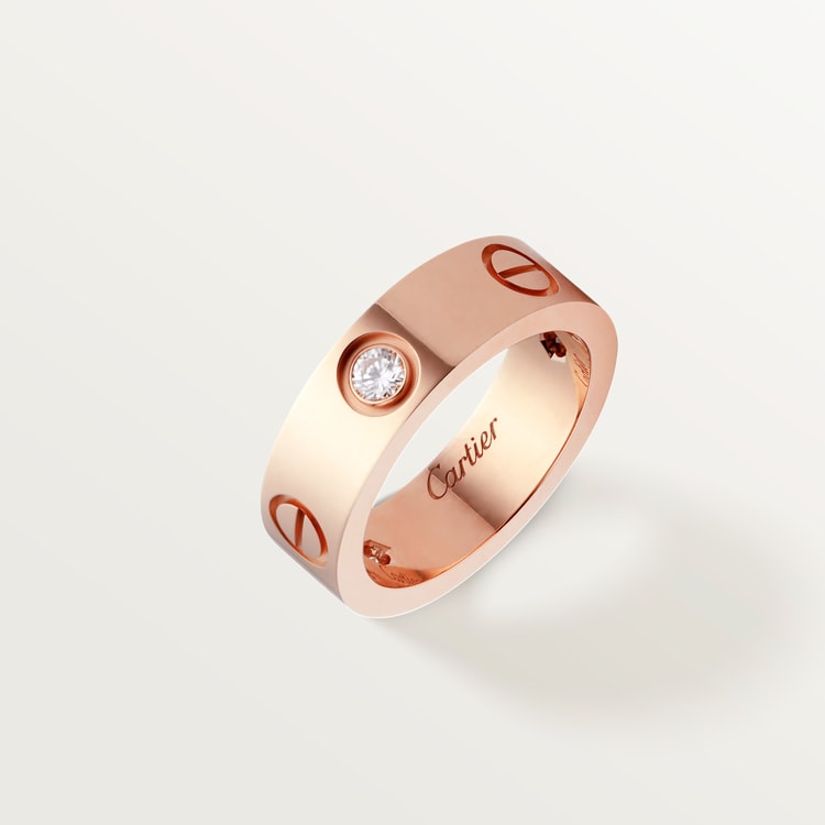 LOVE ring, classic model, 3 diamonds