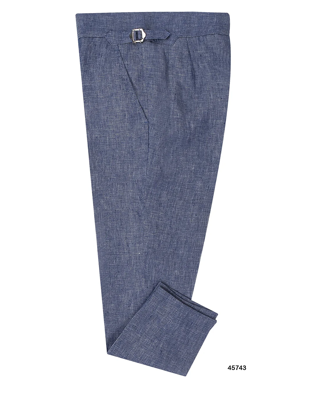 Denim Blue Linen Dress Pant