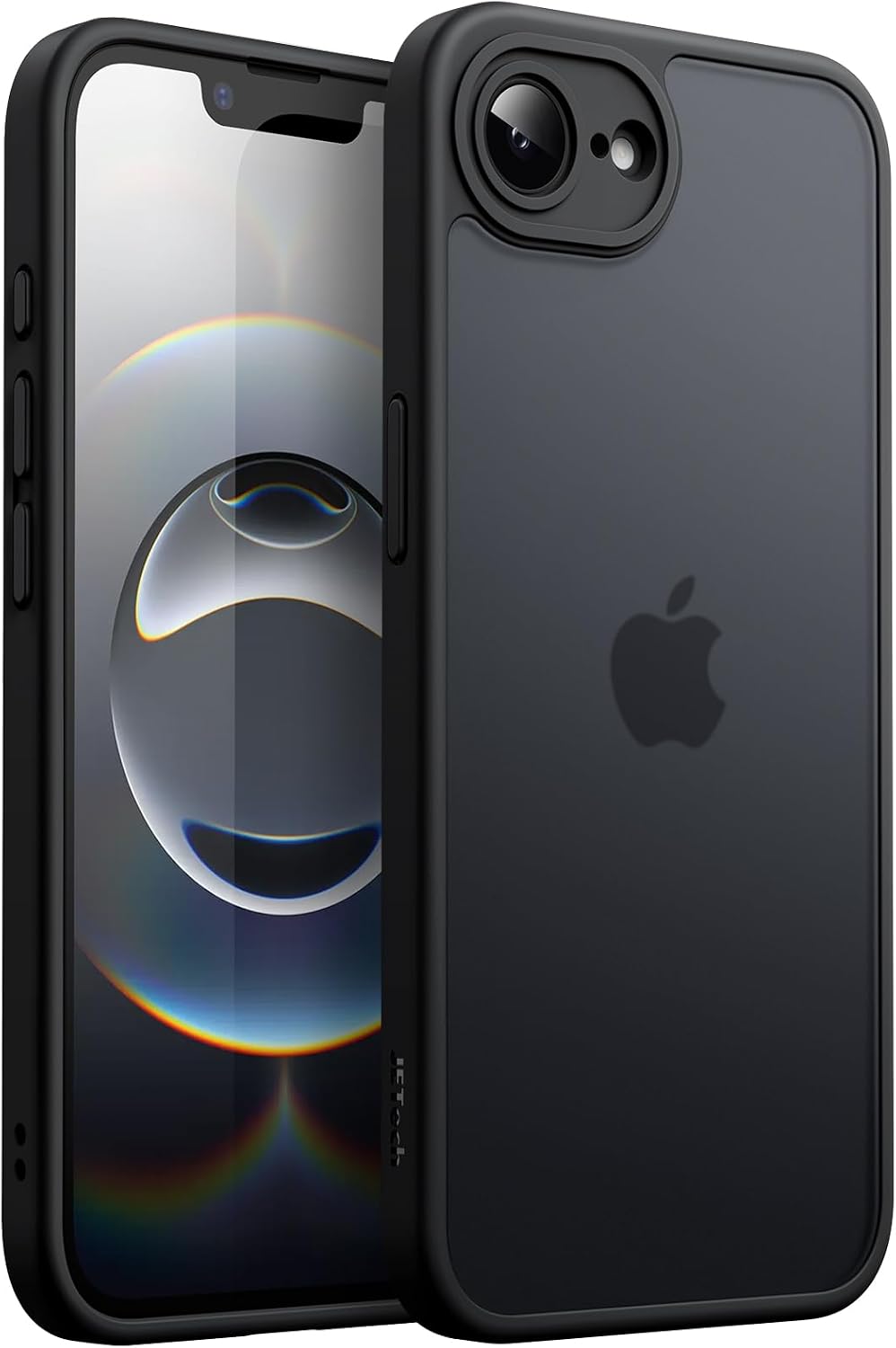 Matte Case for iPhone 17e (2026) / iPhone 16e, Shockproof Military Grade Drop Protection, Frosted Translucent Back Phone Cover, Anti-Fingerprint, 6.1-Inch Display (Black)
