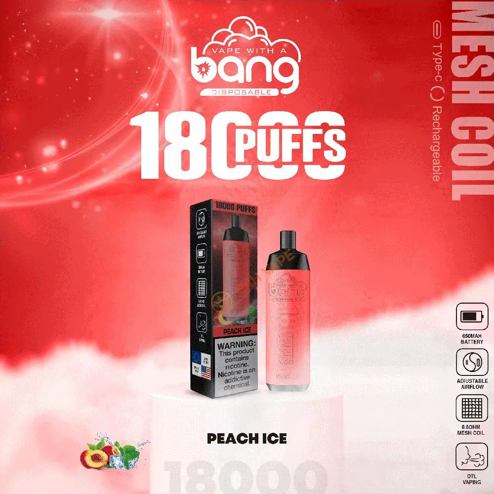 （3 pieces）Bang Crown Bar 18000 Puffs 0% 2% 3% 5% Nicotine Leather Disposable Vape Pen