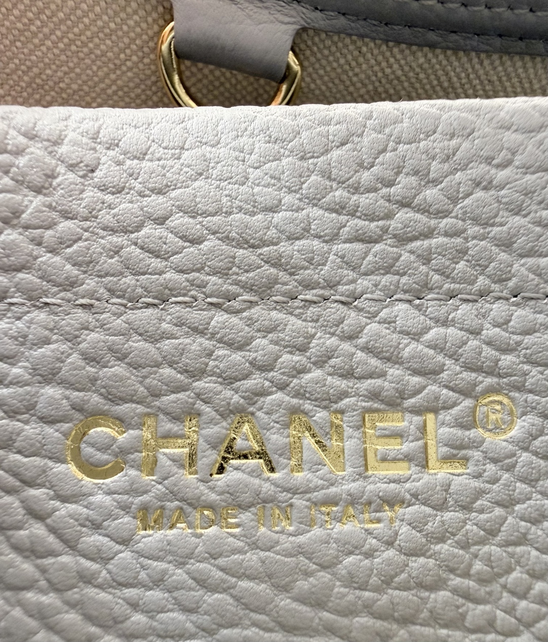 26P Cruise Preppy Coco Bowling Bag in Light Grey Caviar Leather with Gold-Tone Hardware - Mocuir