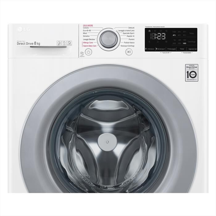 LG - Lavatrice F2WV3S7S4E 7 Kg Classe D-White