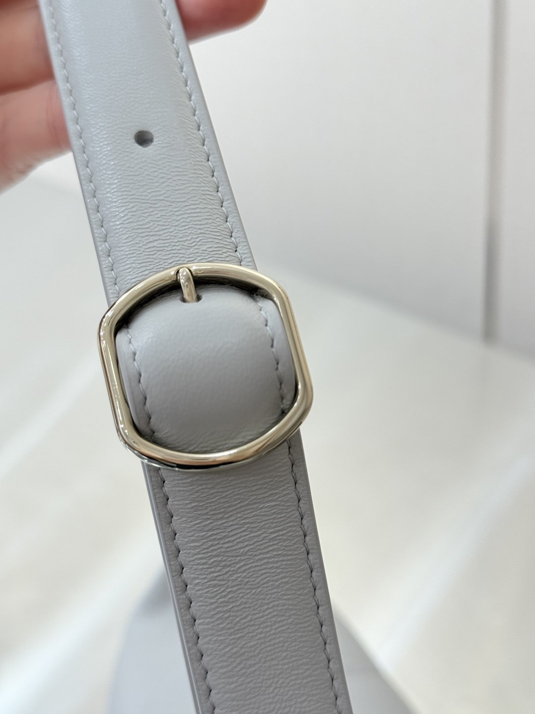 26P Hobo Shoulder Bag in Light Grey Quilted Lambskin with Light Gold-Tone Hardware - Mocuir