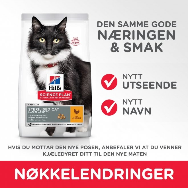 Hill's Science Plan Cat Mature 7+ Sterilized Chicken