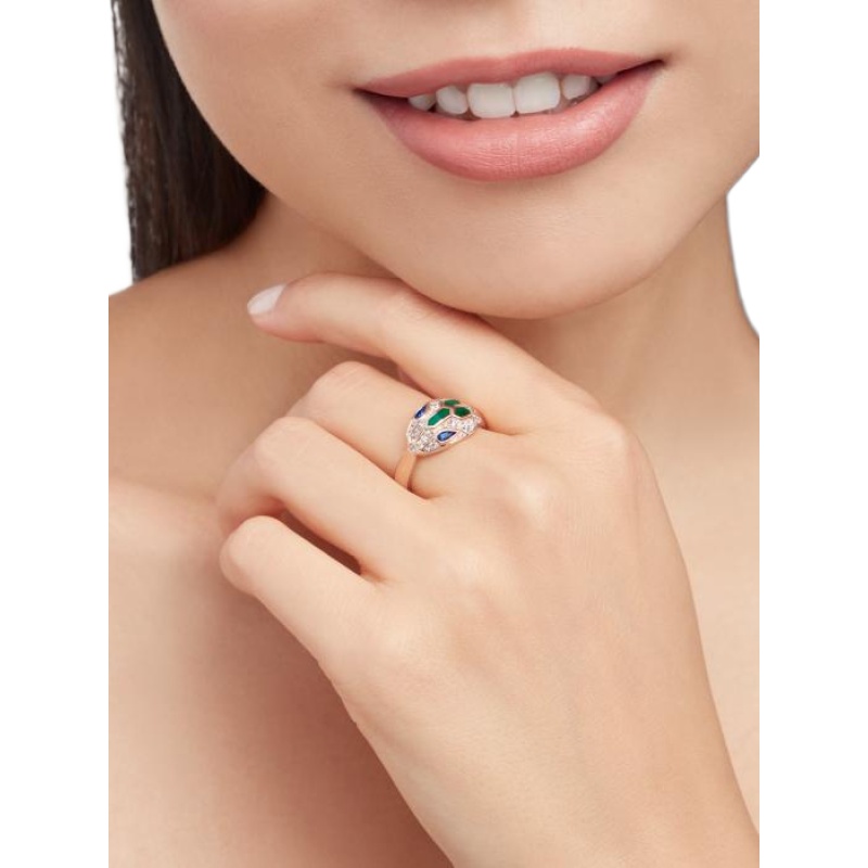 Serpenti Seduttori gilded snake ring